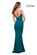 La Femme 30780 Surplice Bodice Spaghetti Straps Dress