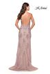 La Femme 30794 Side Slit V-Neck Dress
