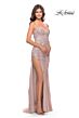 La Femme 30794 Side Slit V-Neck Dress