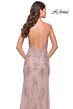 La Femme 30794 Side Slit V-Neck Dress