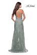 La Femme 30794 Side Slit V-Neck Dress