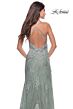 La Femme 30794 Side Slit V-Neck Dress