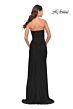 La Femme 31058 High Slit Strapless Sweetheart Neckline Dress