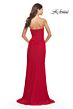 La Femme 31058 High Slit Strapless Sweetheart Neckline Dress