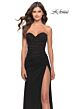 La Femme 31058 High Slit Strapless Sweetheart Neckline Dress
