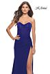 La Femme 31058 High Slit Strapless Sweetheart Neckline Dress