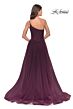 La Femme 31069 Ruched Corset High Slit One Shoulder Dress