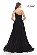 La Femme 31069 Ruched Corset High Slit One Shoulder Dress