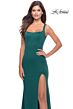 La Femme 31071 Sleeveless Square Neckline Dress