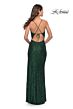 La Femme 31072 Sleeveless Plunging Neckline Dress