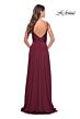 La Femme 31090 Slit Skirt Low Back Dress