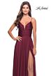 La Femme 31090 Slit Skirt Low Back Dress