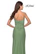 La Femme 31107 Faux Wrap Slit Skirt Dress