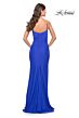 La Femme 31107 Faux Wrap Slit Skirt Dress
