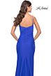 La Femme 31107 Faux Wrap Slit Skirt Dress