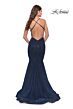 La Femme 31119 Plunging Neckline Exposed Back Dress