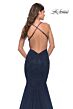 La Femme 31119 Plunging Neckline Exposed Back Dress