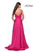 La Femme 31121 Plunging Neckline High Slit Dress