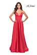 La Femme 31121 Plunging Neckline High Slit Dress