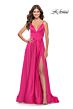 La Femme 31121 Plunging Neckline High Slit Dress