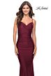 La Femme 31122 Sleeveless Crisscross Bodice Dress