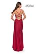 La Femme 31123 Strappy Back Cowl Neck Hot Fix Dress