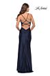 La Femme 31123 Strappy Back Cowl Neck Hot Fix Dress