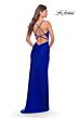 La Femme 31123 Strappy Back Cowl Neck Hot Fix Dress