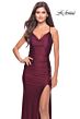 La Femme 31123 Strappy Back Cowl Neck Hot Fix Dress