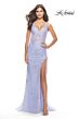 La Femme 31125 Illusion Bodice V-Neck Dress