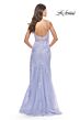 La Femme 31125 Illusion Bodice V-Neck Dress