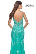 La Femme 31125 Illusion Bodice V-Neck Dress