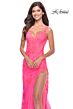 La Femme 31125 Illusion Bodice V-Neck Dress