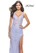 La Femme 31125 Illusion Bodice V-Neck Dress