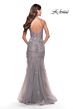 La Femme 31126 Slit Skirt Lace Dress