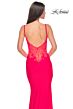 La Femme 31128 Scoop Back Lace Corset Dress