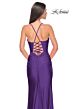 La Femme 31130 High-Slit Ruched Bodice Dress