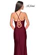 La Femme 31130 High-Slit Ruched Bodice Dress