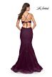 La Femme 31132 Lace Applique Side Cut-out Mermaid Dress