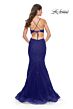 La Femme 31132 Lace Applique Side Cut-out Mermaid Dress