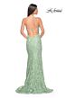 La Femme 31134 Rhinestone-Embellished Crisscross Back Dress