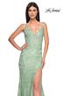 La Femme 31134 Rhinestone-Embellished Crisscross Back Dress
