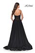 La Femme 31147 Illusion Bodice Slit Skirt Dress
