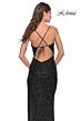 La Femme 31166 Scoop Neckline Lace-Up Back Dress