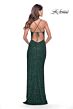 La Femme 31166 Scoop Neckline Lace-Up Back Dress