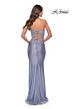 La Femme 31180 Lace Corset Ruched Skirt Strapless Dress