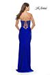 La Femme 31180 Lace Corset Ruched Skirt Strapless Dress