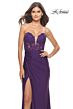 La Femme 31182 Strapless Plunging Neckline Dress