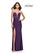 La Femme 31182 Strapless Plunging Neckline Dress