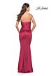 La Femme 31189 Strapless Ruched Fitted Dress